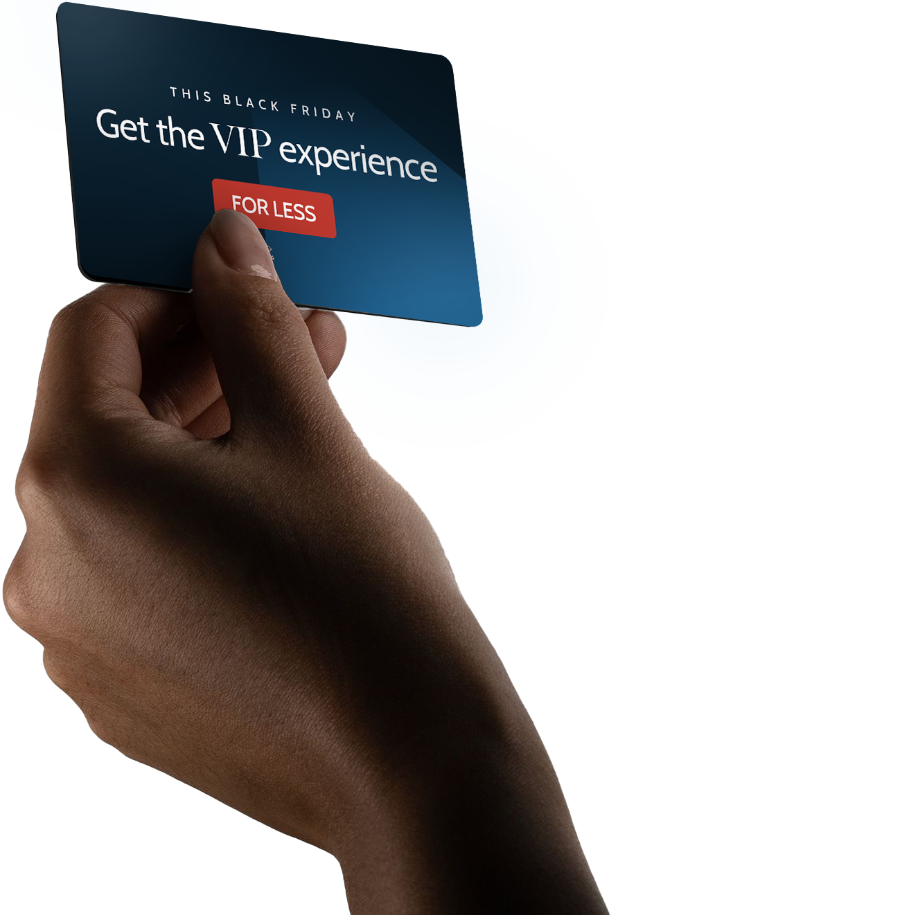 Hand holding VIP card